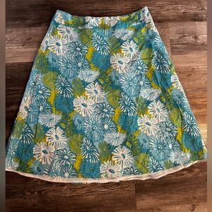 Cato Blue and‎ Green A-Line Resort Skirt